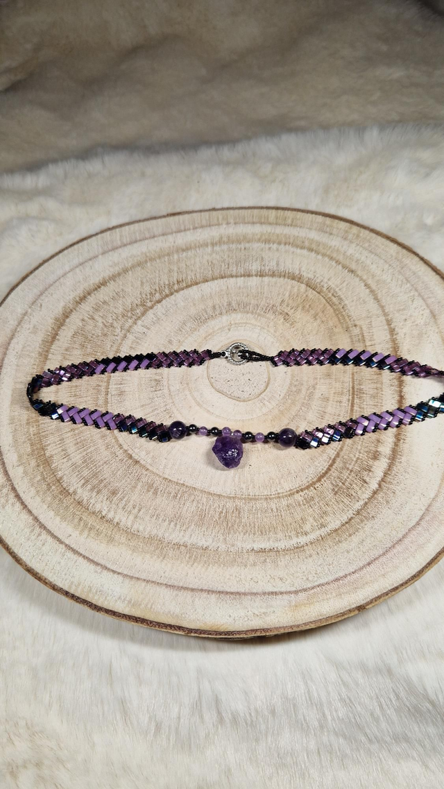 Ras du cou Fin Améthyste 