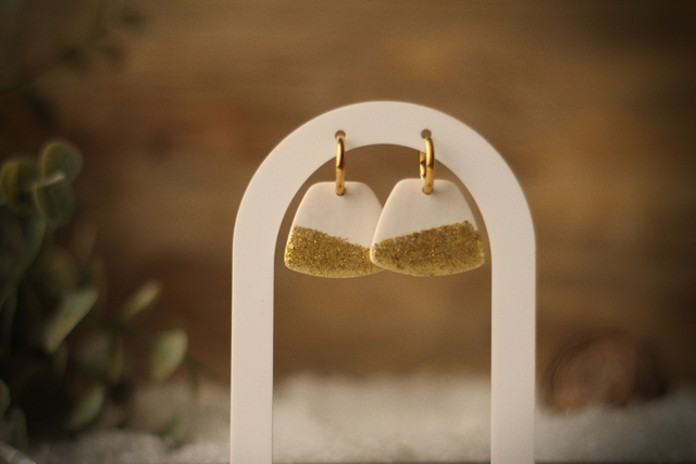 Trapèze - Blanc et doré - Interchangeables