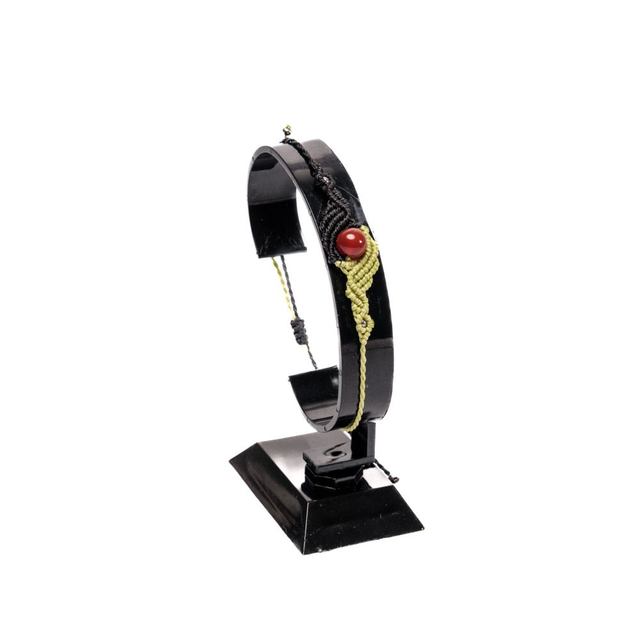 Bracelet Énergie de Jaspe Rouge – Micro Macramé