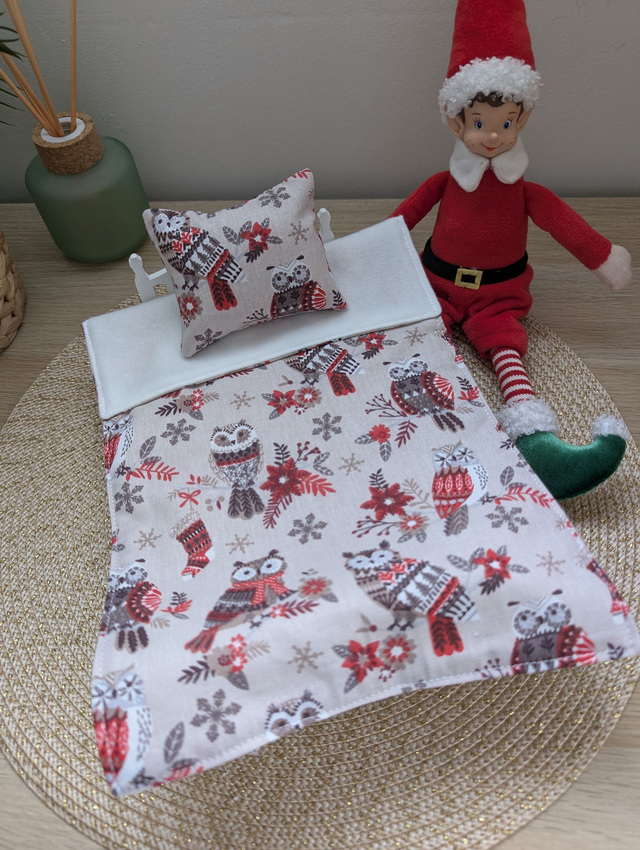 Parure de lit pour lutin farceur &quot;chouettes hivernales&quot;