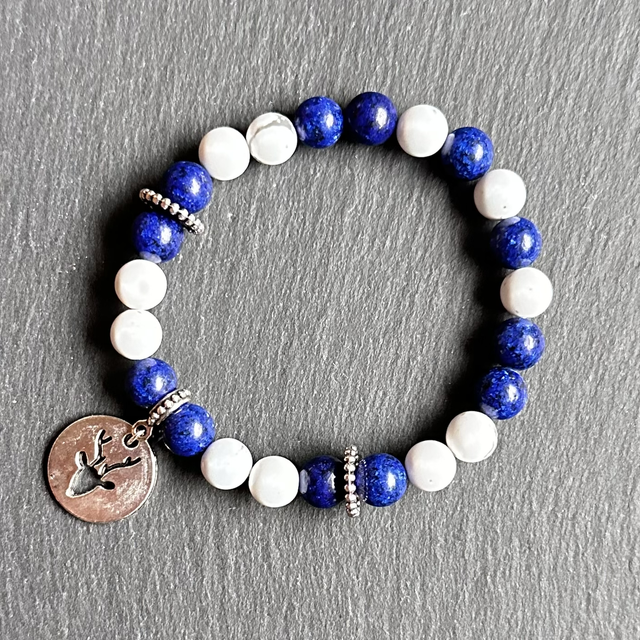 Armband Blauer-Enzian 💙 Reh-Edition