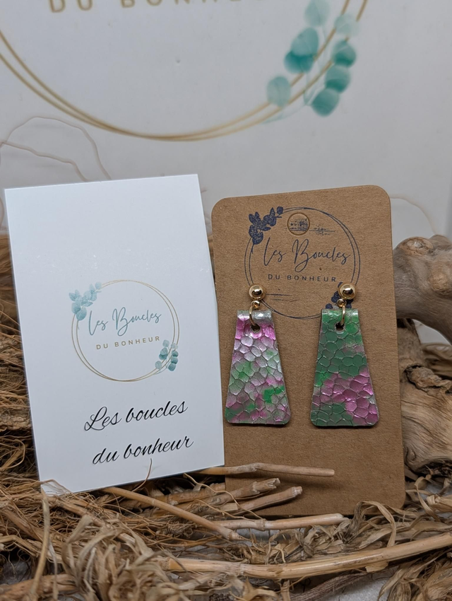 Boucles d'oreilles Simply vert s015