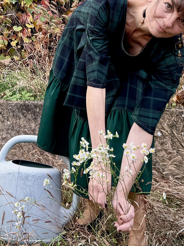 Robe Folkado verte tartan