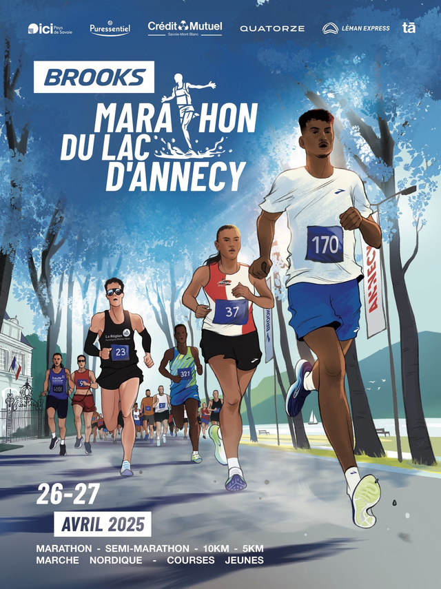 Affiche Marathon d'Annecy 2025