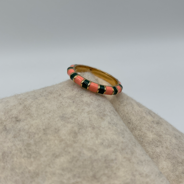 Ring rosa/grün/orange - Bazou 
