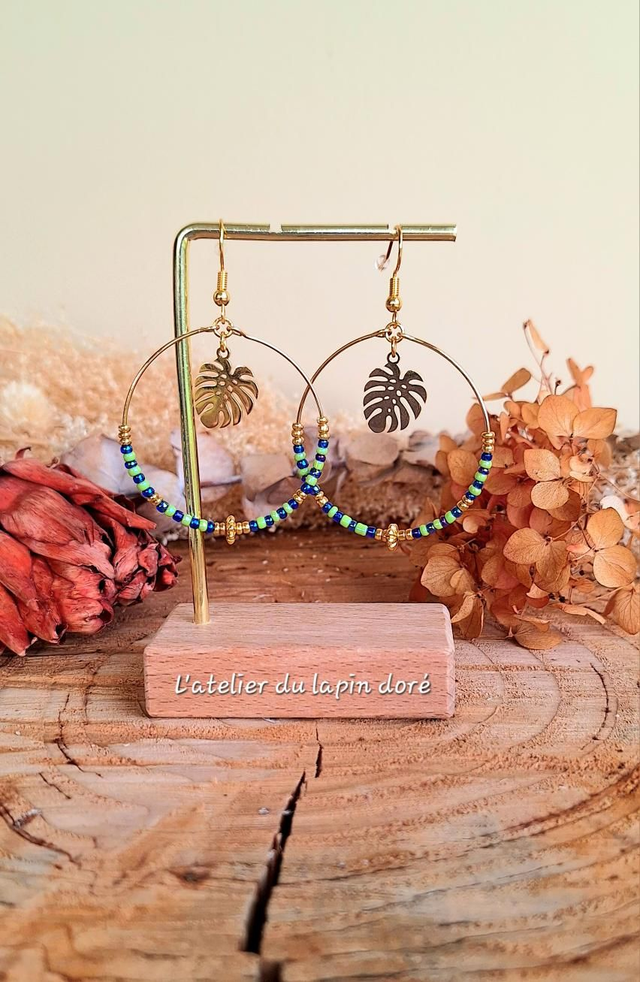 Boucles d&#039;oreilles créoles Tropicale