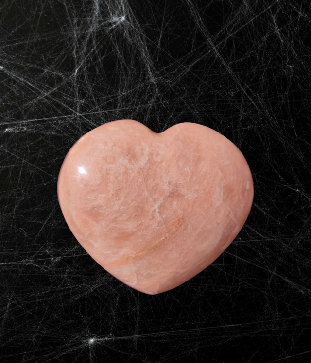 Coeur pierre de lune orange