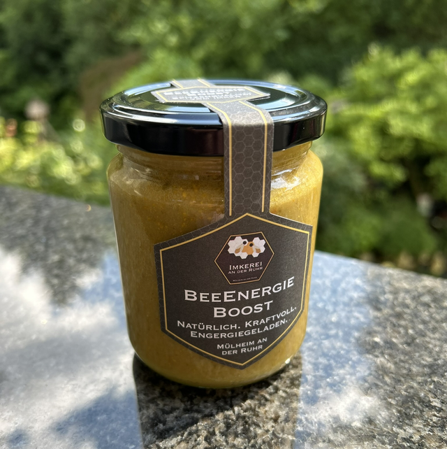 BeeEnergy Boost - Honigzubereitung aus Honig, Pollen, Gelee Royal und  Propolispulver - MHD 09.2026