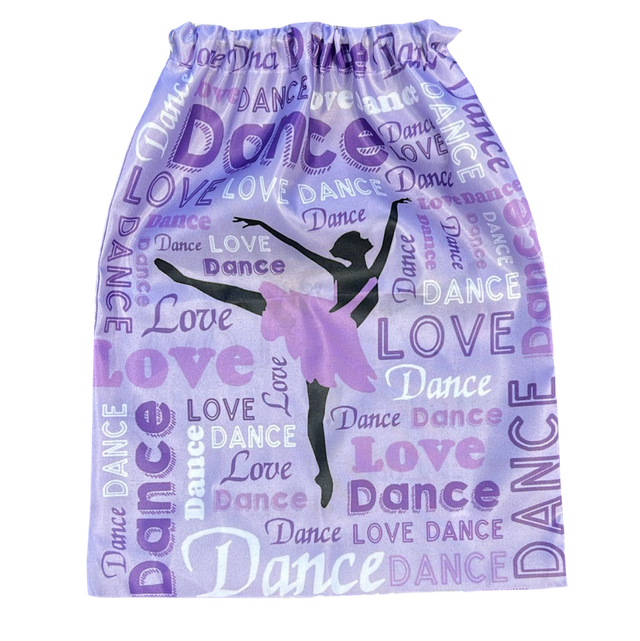 Ballerina purple drawstring bag 