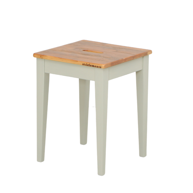 UNIK Altholz Hocker zementgrau