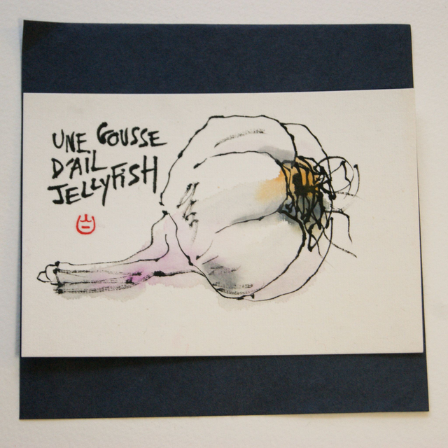 Etegami gousse d'ail