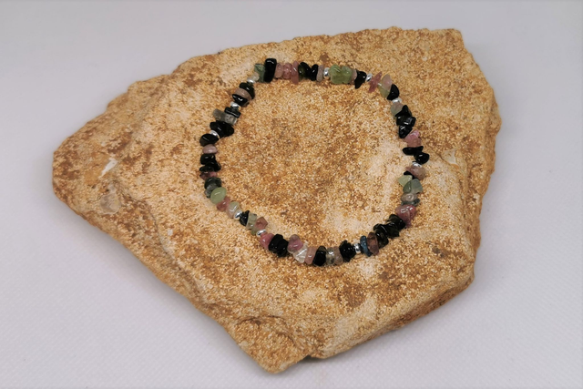 Turmalin Armband, bunt / Splitter