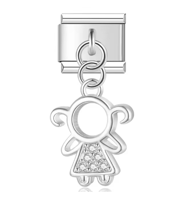 Charm Niña con Brillos