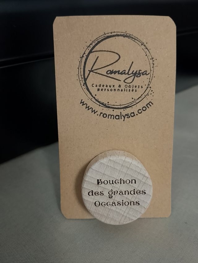 Bouchon gravé