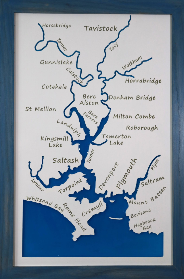 Engraving of Plymouth Sound, and the Tamar and Tavy rivers
