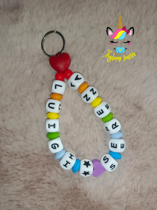 Porte clés boucle Coeur