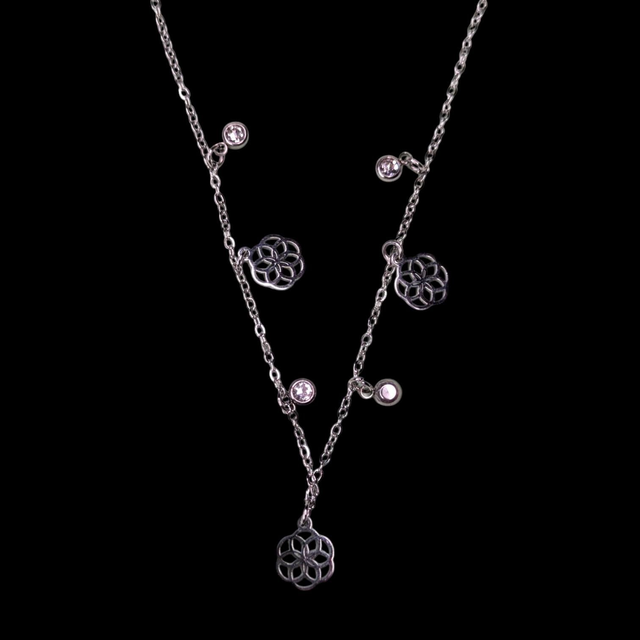 Collier breloque fleur de vie 