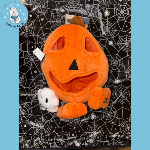 Halloween Pumpkin Burrow Dog Toy