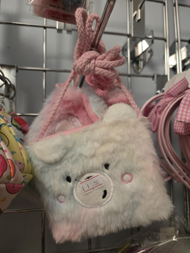 Soft Furry Purse Cute Face