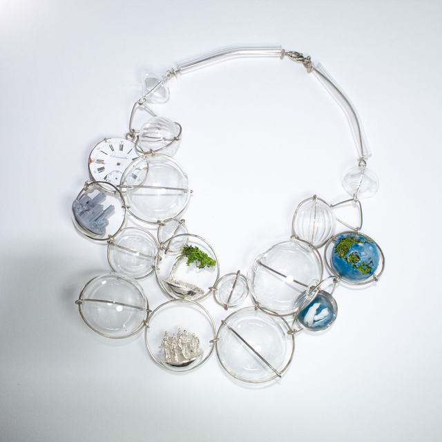 Planet earth necklace big