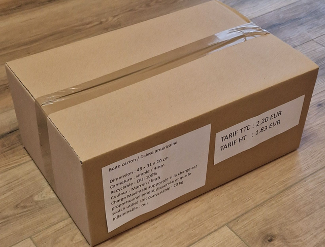 N°6 Boites en cartons simple cannelure 48x31x20cm 