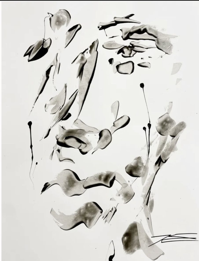 Oeuvre sur papier - Au clair - 50x65cm