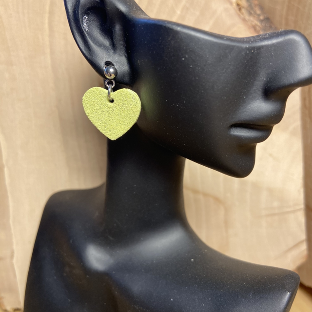 BO cœurs vert pailleté