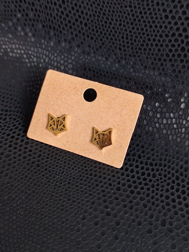 Edelstahl Ohrstecker | Fuchs | Gold