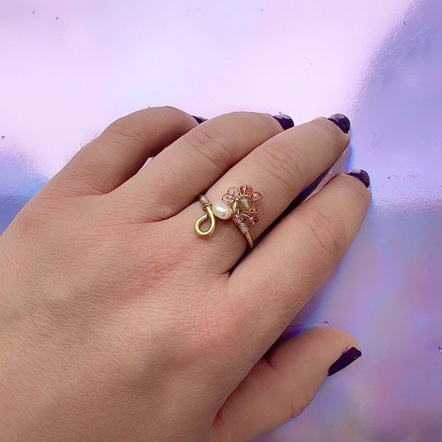 Bague Azélie Tourmaline rose