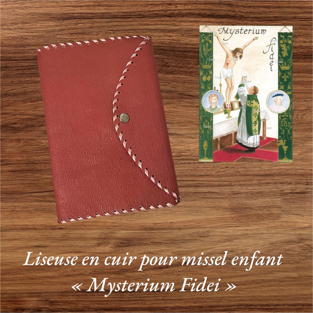 Liseuse en cuir pour Missel enfants