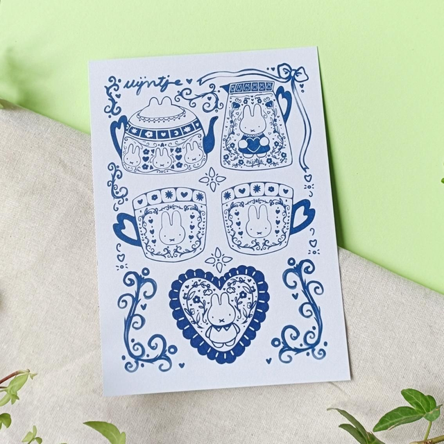 love is stored in the bunny - A6 print