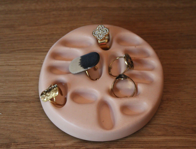 Porte bague rosée