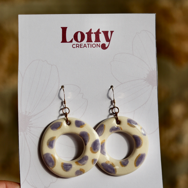 Boucles d’oreilles donuts léopard - ancienne collection