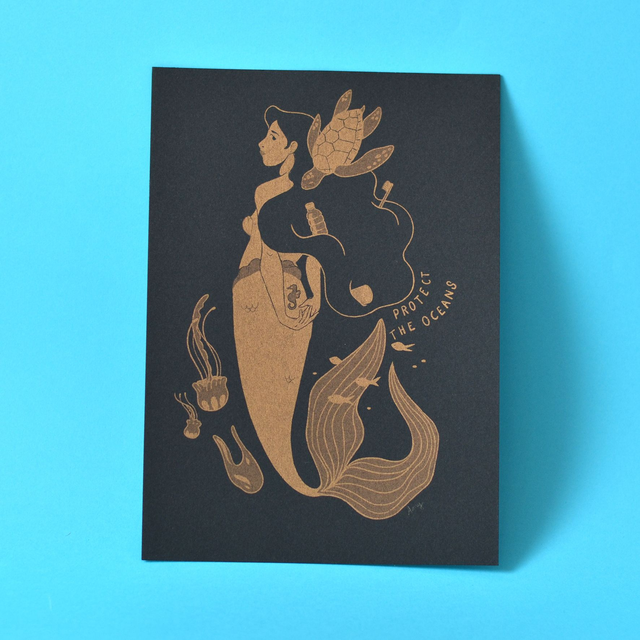 A5 Mermaid protect the ocean *imprimée au Japon*