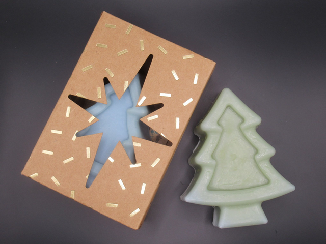 Coffret 1 savon de Noël forme "Sapin"