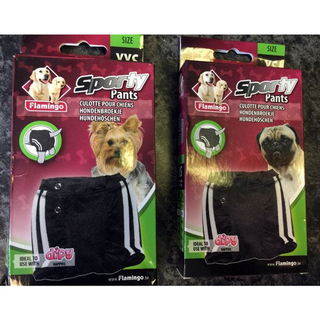Flamingo sporty pants hondenbroekje XXS