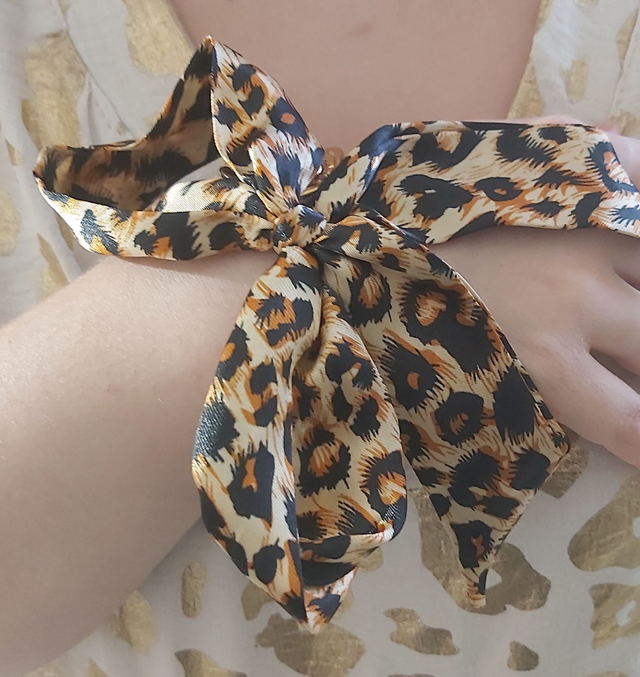 Bracelet foulard léopard 