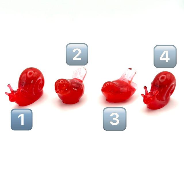 Escargot ou oiseau XXS Rouge Pétillant 