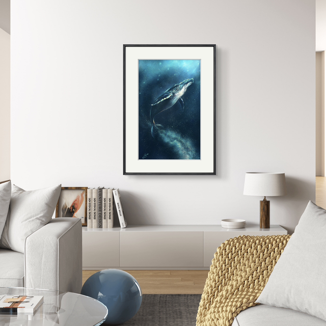 Tirage D’art baleine « mère des étoiles »