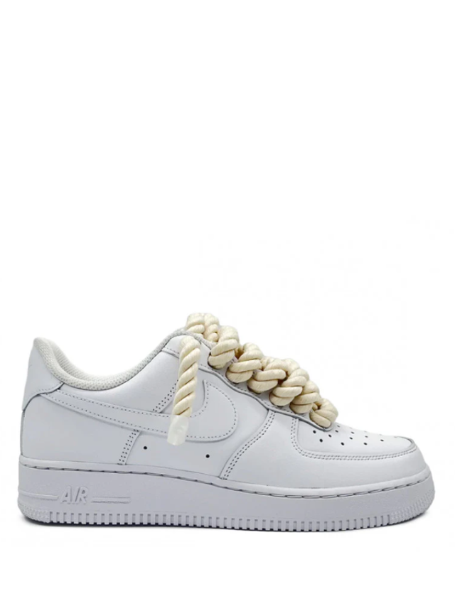 Air Force One White Big Laces Beige