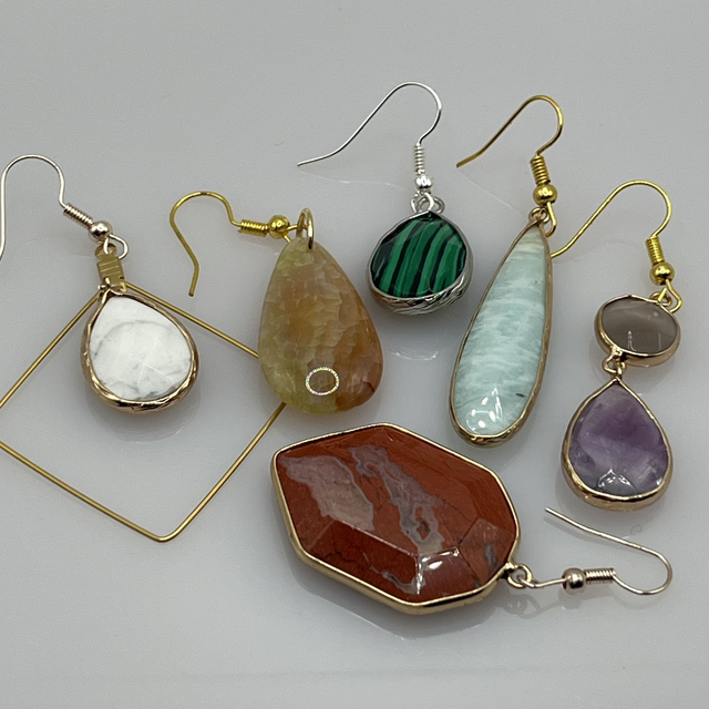 Boucles d’oreilles « pierre »