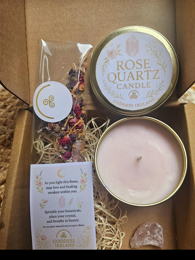 Rose Quartz Candle Gift Box 