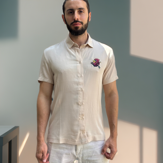 BEIGE EMBROIDERY ROOSTER