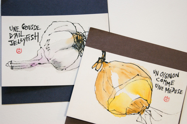 Etegami oignon méduse