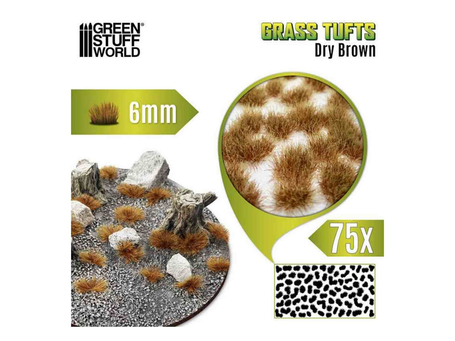 Touffes d'herbe - Tuft 6 mm - Brun Sec GSW 10672