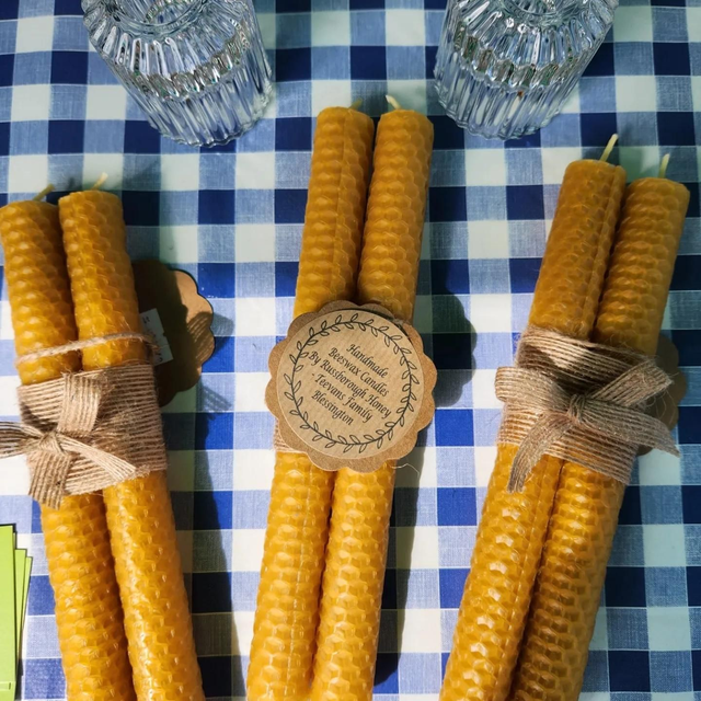 Rolled Dinner Candles (Set of 2)