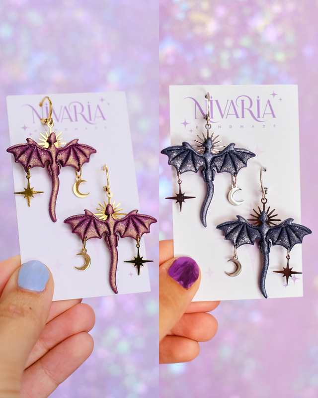 Pendientes de dragón Noche