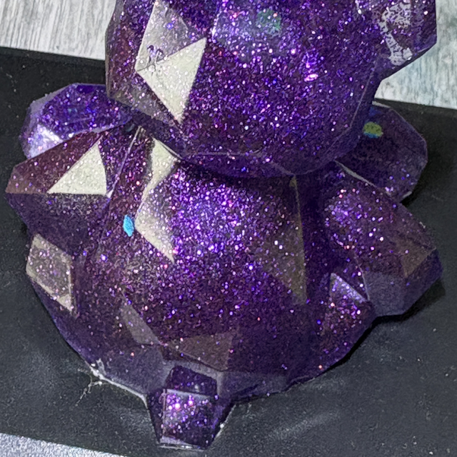 Purple glitter teddy bear