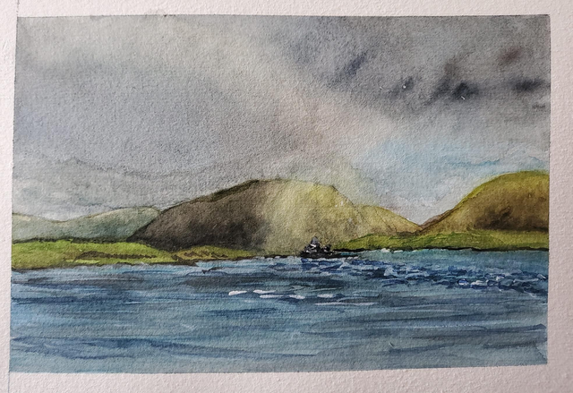 Moody Graemsay and Hoy from Ness Battery neat Stormness