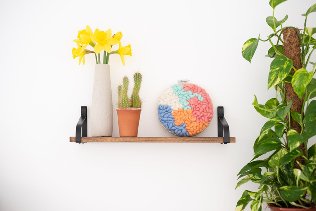 Colourful Punch Needle Hoop